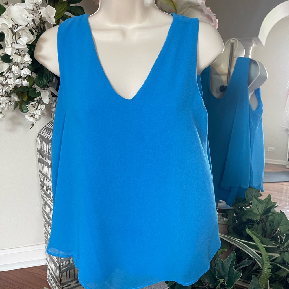 Thalia Sodi Blue Sleeveless Tank Top